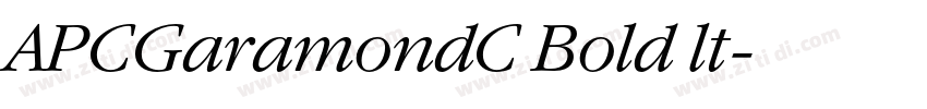 APCGaramondC Bold lt字体转换